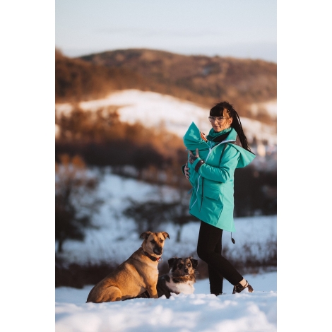 Softshellová parka tyrkys BASIC LWD