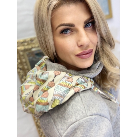 Sivá mikina Bird