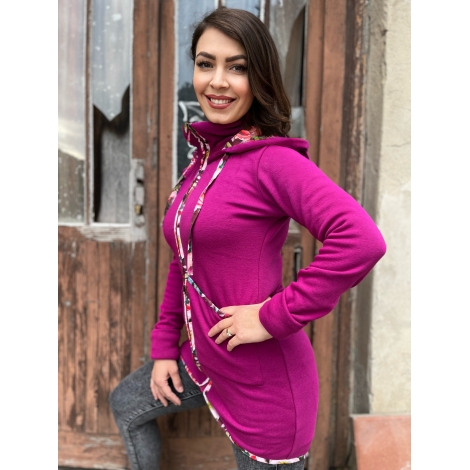 Magenta mikina rosé negra